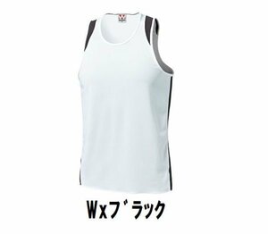 新品 陸上 ランニング シャツ Wxブラック XLサイズ 子供 大人 男性 女性 wundou ウンドウ 5510 送料無料