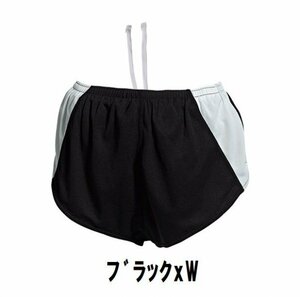 新品 陸上 ランニング パンツ ブラックxW Sサイズ 子供 大人 男性 女性 wundou ウンドウ 5590 送料無料