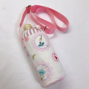 ペットボトルカバー バレリーナ 白 ハンドメイド 入学準備 送料込み ショルダー付き 熱中症対策 保冷剤