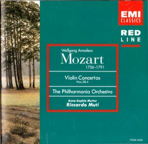 CD (即決) アンネ=ゾフィー・ムターのバイオリンで/ モーツアルトの協奏曲２，４番/ リッカルド・ムーティ指揮