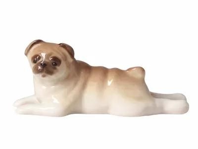 [Russian famous ceramics] [#IPM0031](0)◆[Free shipping] Imperial porcelain figurine Pug dog ceramic figurine A classy gift, handmade works, interior, miscellaneous goods, ornament, object