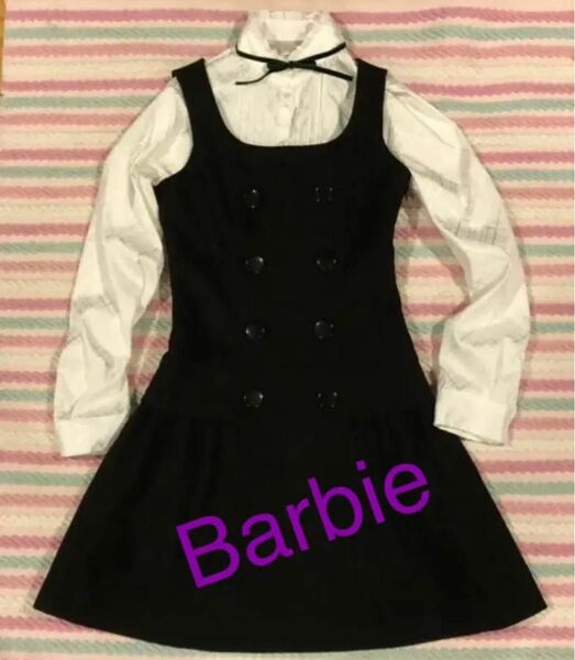 【美品】Barbie 黒 ミニワンピース S 卒業式 入学式