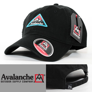 ローキャップ 帽子 メンズ アバランチ Avalanche Mountain Patch Baseball Cap ブラック 1RTHF-01 フリーサイズ USA