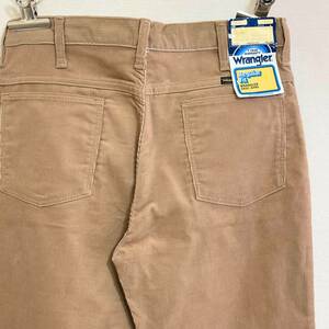 希少《 Dead Stock / Wrangler / W32 》70s 80s デッド【 ラングラー 1W500 ビンテージ ベージュ コーデュロイ パンツ アメリカ製 】 