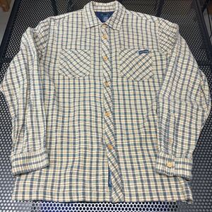 Bolcom Volcom Flannel Flannel Flanl Shirt M M Size Check Eleve, заднее отверстие