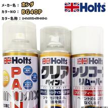 ペイントスプレー ホンダ BG40P カーディフブルーグリーンパール Holts MINIMIX クリアスプレー シリコーンリムーバー セット_画像1