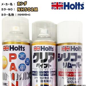 ペイントスプレー ホンダ NH502M アストリアグレーM Holts MINIMIX クリアスプレー シリコーンリムーバー セット