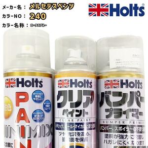 ペイントスプレー メルセデスベンツ 240 ロータスブルー Holts MINIMIX クリアスプレー バンパープライマー セット