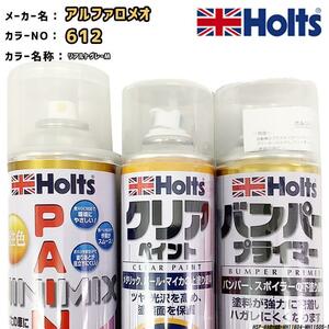 ペイントスプレー アルファロメオ 612 リアルトグレーM Holts MINIMIX クリアスプレー バンパープライマー セット