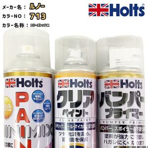 ペイントスプレー ルノー 713 スリーズレッドM Holts MINIMIX クリアスプレー バンパープライマー セット