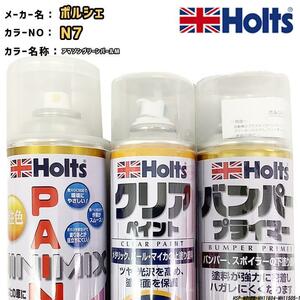 ペイントスプレー ポルシェ N7 アマゾングリーンパールM Holts MINIMIX クリアスプレー バンパープライマー セット