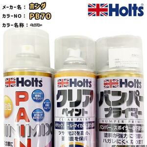 ペイントスプレー ホンダ PB70 ベイブルー Holts MINIMIX クリアスプレー バンパープライマー セット