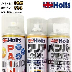 ペイントスプレー BMW 533 ペトロールM Holts MINIMIX クリアスプレー バンパープライマー セット