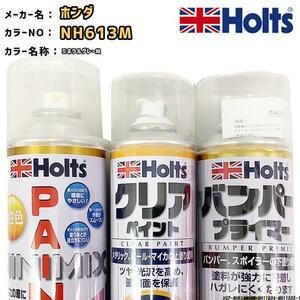 ペイントスプレー ホンダ NH613M ミネラルグレーM Holts MINIMIX クリアスプレー バンパープライマー セット