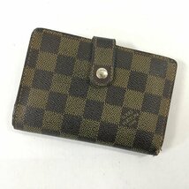 TEI【中古品】 LOUIS VUITTON ルイヴィトン N61674 ダミエ ポルトフォイユ ヴィエノワ 財布 がま口 変色あり 〈179-230316-TS-4-TEI〉_画像1