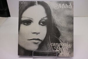 [TK2474LP] LP Milva/canzoni di Edith Piaf（ミルヴァ ピアフを歌う） 国内盤 状態並み 見開き 綴じ込みライナーノーツ 歌詞 対訳