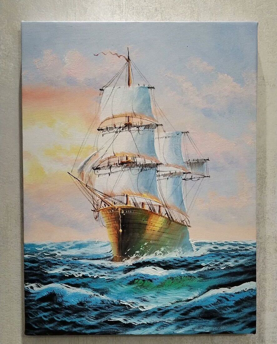 ヤフオク! -帆船 絵画(油彩)の中古品・新品・未使用品一覧