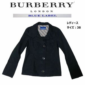 ★ 美品 ★ バーバリー ロンドン ブルーレーベル BURBERRY LONDON BLUE RABEL レディース ブルゾン ジャケット ノバチェック Mサイズ