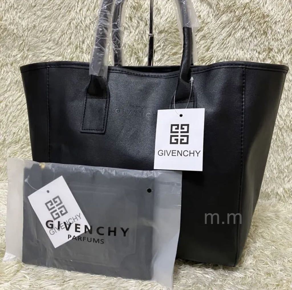 ✨良品 GIVENCHY ジバンシー トートバッグ 総柄 ナイロン ブラック 黒