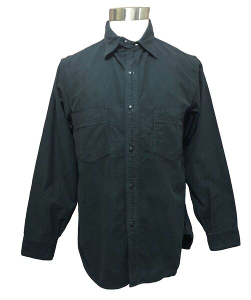 送料無料、即決 At Last & Co FLANNEL SHT Lot352 アットラスト フランネルシャツ ブラック サイズ15 1/2