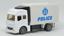 HMC toys POCKET AUTO 中国重汽 SINOTRUCK A7 スコットランド 警察 パトロールカー プルバック ミニカー パトカー POLICE トラック HELI_画像1