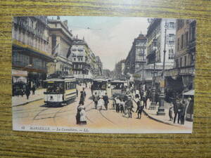  битва передний открытка с видом Франция Marseille трамвай 