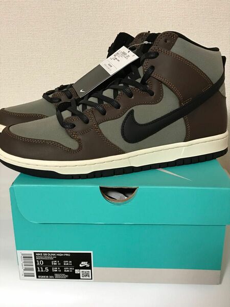 新品　28cm NIKE SB DUNK HIGH PRO BAROQUE BROWN BQ6826-201 ナイキダンクハイ