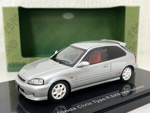 ＜絶版・未使用＞EBBRO　エブロ　1/43　Honda Civic Type R EK9 late version (SILVER)　ホンダ　シビック　レイトバージョン　シルバー