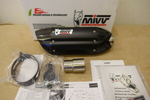 MIVV YZF-R6 (17-23) SPORT SUONO スリップオンマフラー ブラックステンカバー カーボンエンド 1.8kg 定価126,586円 Y.063.L9 ミヴ 4