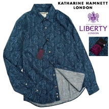 【B2138】【新品】【ペイズリー柄】KATHARINE HAMNETT LONDON×LIBERTY キャサリンハムネットロンドン リバティ 長袖シャツ サイズM_画像1