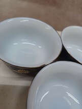 茶器セット 湯呑み 急須 煎茶道具 花柄 濃紺 青 ゴールド 金彩 和食器 陶器 お盆つき 高級 日本 和 JAPAN コレクション 紙箱付き 奈良発_画像9