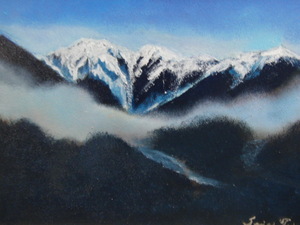 Art hand Auction ≪国美協≫多田晴義, 『白馬連峰』, 油彩画, F6号:40, 9×31, 8cm, 油絵一点物, 新品高級油彩額付, 直筆サイン･真作保証付, 絵画, 油彩, 自然, 風景画