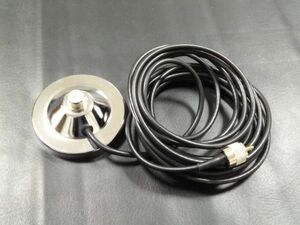  free shipping silver color antenna magnet base coaxial cable 5m set magnet MJ-MP M type connector amateur radio in-vehicle 
