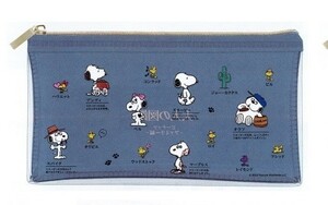 【即決】◆SNOOPY（スヌーピー）フラットクリアポーチ◆大人の図鑑　クリアペンケース　筆入れ　筆箱　小物入れ　コスメポーチ//　211216