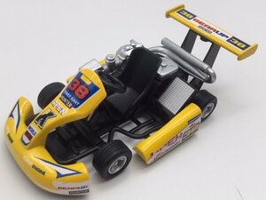 1台売り イエロー ゴーカート レースカート ミニカー サーキット モータースポーツ ダイキャスト プルバック