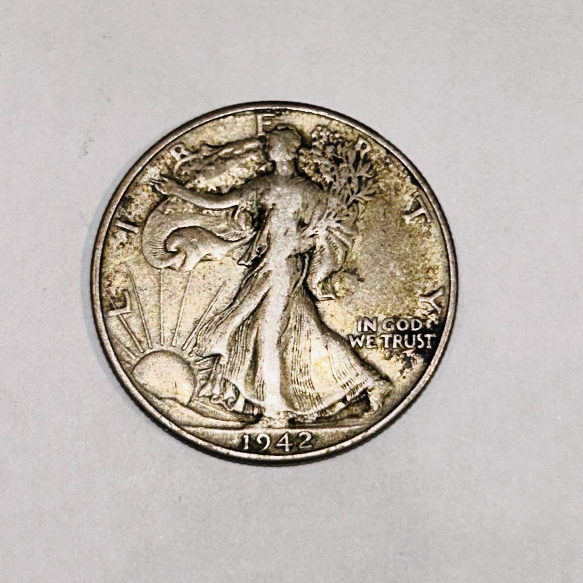 安い割引 アメリカ ハクトウワシ ハーフダラー硬貨 1942年 旧貨幣/金貨