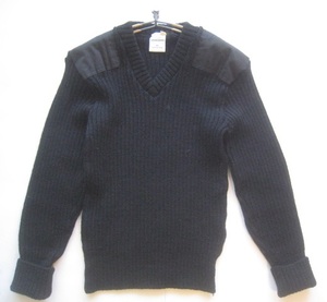 英国製!!COMMAND KNITWEAR コマンドセーター/SWEATER/MADE IN ENGLAND/MILITARY/イギリス製/NATO軍/ウールニット/ミリタリー 38 黒