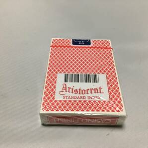 カジノ用品 2★プレイングカード ARISTOCRAT CARD アリストクラット RED 12個 未開封 トランプ バカラ ポーカー ブラックジャック の画像3