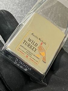 zippo ワイルドターキー 筆記体 シルバー 希少モデル ヴィンテージ 1987年製 WILD TURKEY シルバーインナー 1987年製