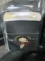 zippo ベティー プープ ヴィンテージ 前面加工 希少モデル ヴィンテージ 1994年製 BETTY BOOP シルバーインナー 1994年製 ケース 保証書_画像5