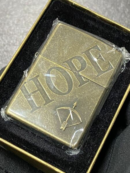 zippo ホープ アンティーク ゴールド 希少モデル ヴィンテージ 2000年製 HOPE GOLD ケース 保証書付き