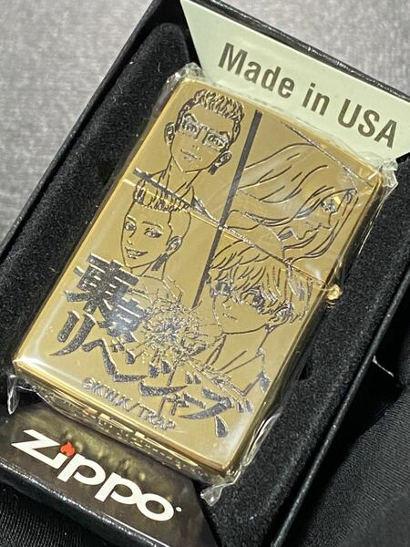 zippo 東京リベンジャーズ 全員集合 ゴールド 両面刻印 希少モデル 2021年製 ② アニメ GOLD ケース 保証書付き