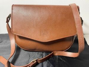  Burberry Burberry кожа сумка на плечо Vintage наклонный .. Brown кожа внутри часть noba проверка 