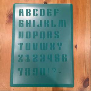 No.50 stencil seat alphabet figure spray man front interior DIY stencil plate 