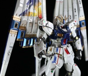 Mobile Suit Gundam Char's Counterattack RG 1/144 RX-93ff νGundam Heavy Fire Power Triple Fin Funnel Specification Refurbished Painted Finished Product Real Grade METALBUILD, character, Gundam, finished product