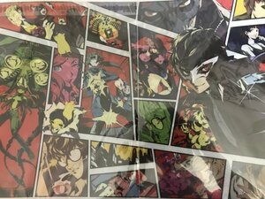 d081クリアファイル　PERSONA5　ペルソナ5 公式設定画集 エビテン内アトラスDショップ限定特典　Wポケット