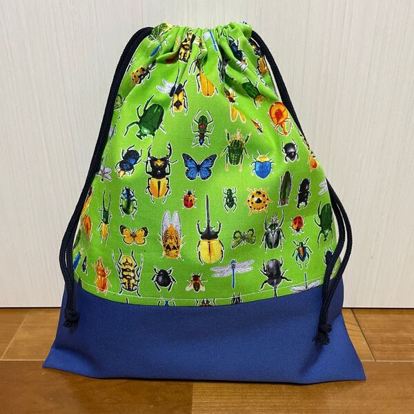 体操着袋 体操服袋 巾着袋 昆虫 ハンドメイド