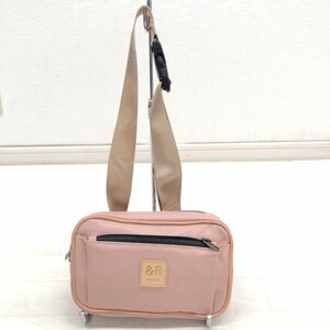 * &R russet Russet Logo badge body bag pink shoulder bag belt bag lady's for women domestic regular goods 