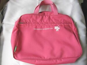  Benetton BENETTON pink. lesson bag used