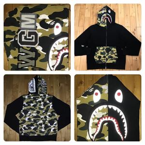 ★ZOZO限定★ XL リフレクターカモ シャーク パーカー Reflective camo shark full zip hoodie a bathing ape BAPE エイプ ベイプ z3